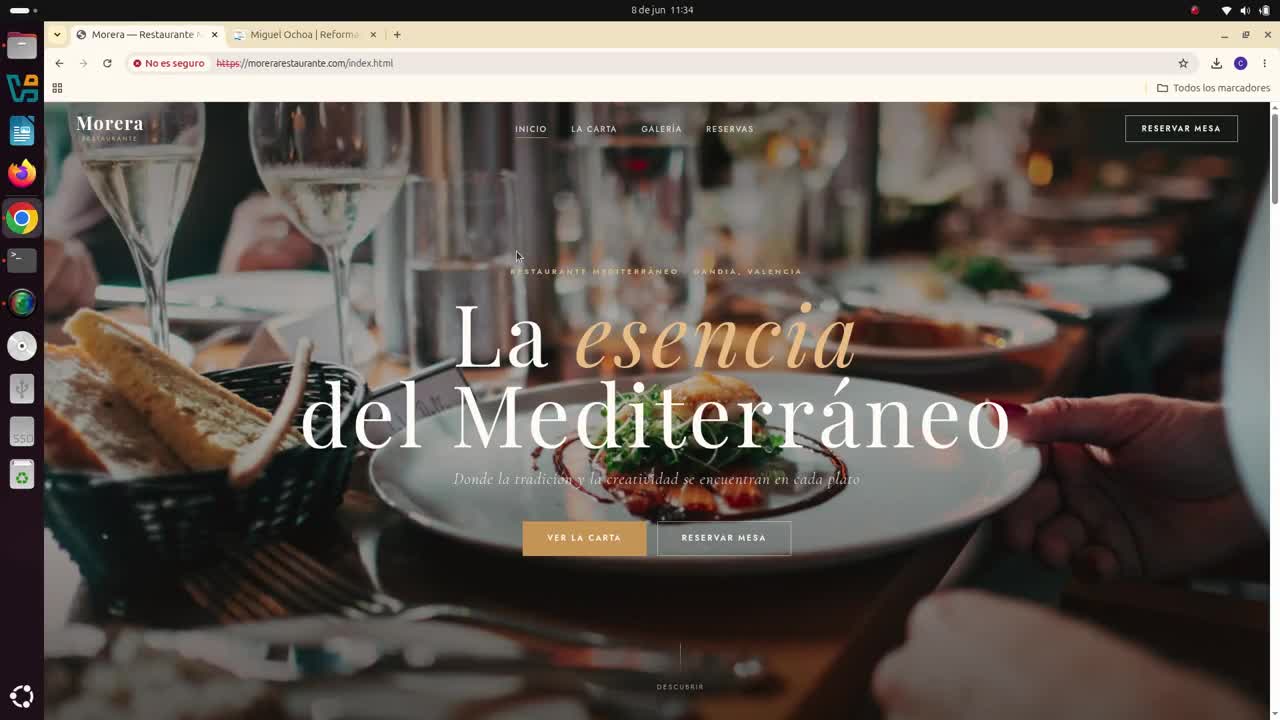 Vídeo de la web de Morera Restaurante